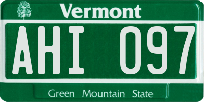 VT license plate AHI097