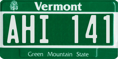 VT license plate AHI141