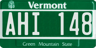 VT license plate AHI148