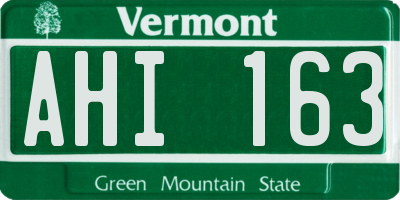 VT license plate AHI163