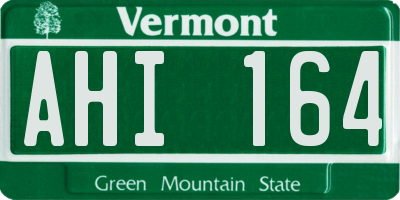 VT license plate AHI164