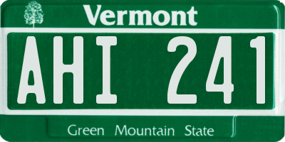 VT license plate AHI241