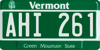 VT license plate AHI261