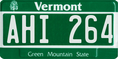 VT license plate AHI264