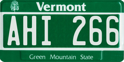 VT license plate AHI266