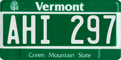 VT license plate AHI297