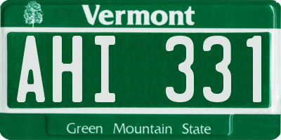 VT license plate AHI331