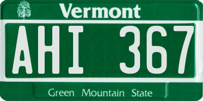 VT license plate AHI367