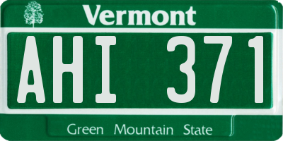 VT license plate AHI371
