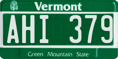 VT license plate AHI379