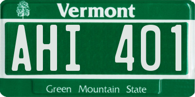 VT license plate AHI401