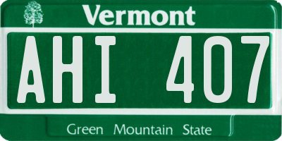 VT license plate AHI407