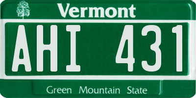VT license plate AHI431