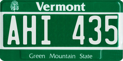 VT license plate AHI435