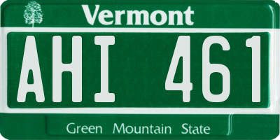 VT license plate AHI461