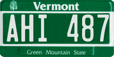 VT license plate AHI487