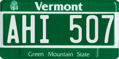 VT license plate AHI507