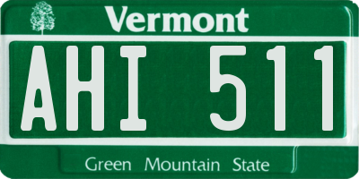 VT license plate AHI511