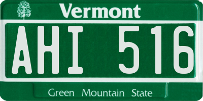 VT license plate AHI516
