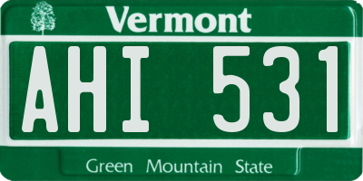 VT license plate AHI531