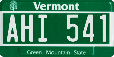 VT license plate AHI541