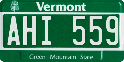 VT license plate AHI559