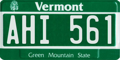 VT license plate AHI561