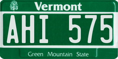 VT license plate AHI575