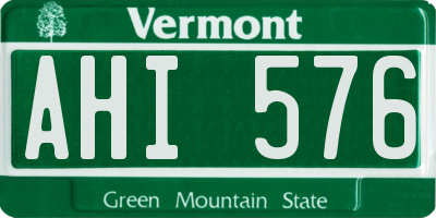 VT license plate AHI576