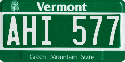 VT license plate AHI577