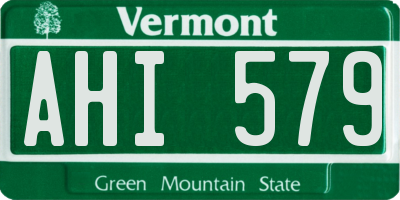VT license plate AHI579