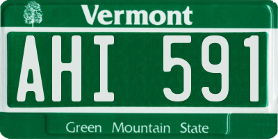 VT license plate AHI591