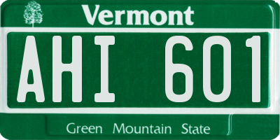 VT license plate AHI601