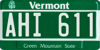 VT license plate AHI611