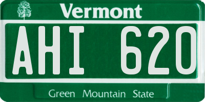 VT license plate AHI620