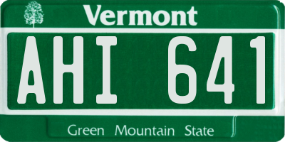 VT license plate AHI641