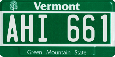 VT license plate AHI661