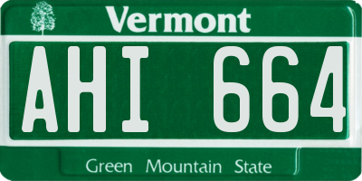 VT license plate AHI664