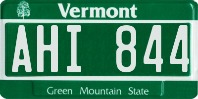 VT license plate AHI844