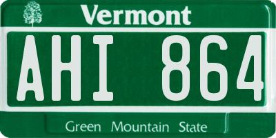 VT license plate AHI864