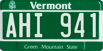 VT license plate AHI941