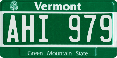 VT license plate AHI979
