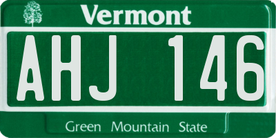VT license plate AHJ146