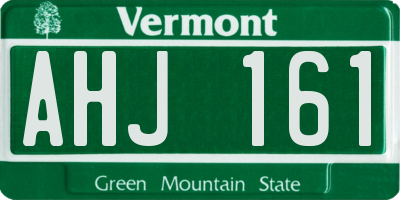 VT license plate AHJ161