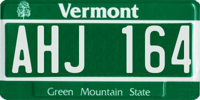 VT license plate AHJ164
