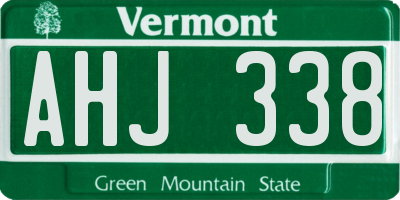 VT license plate AHJ338