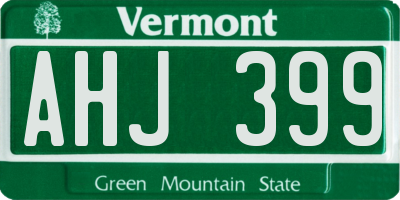 VT license plate AHJ399