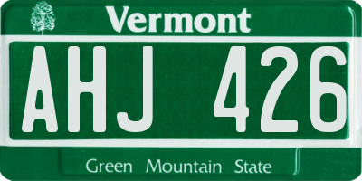 VT license plate AHJ426
