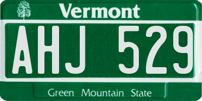 VT license plate AHJ529