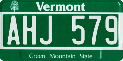 VT license plate AHJ579